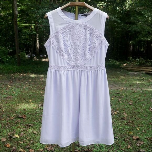 Gianni Bini Lavender Purple Crochet Party Dress - Picture 2 of 9